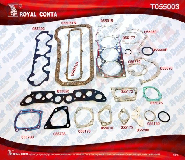 ROYAL T055003 Motor Takim Conta Tmpr Tipo 1.6 8v Lpg